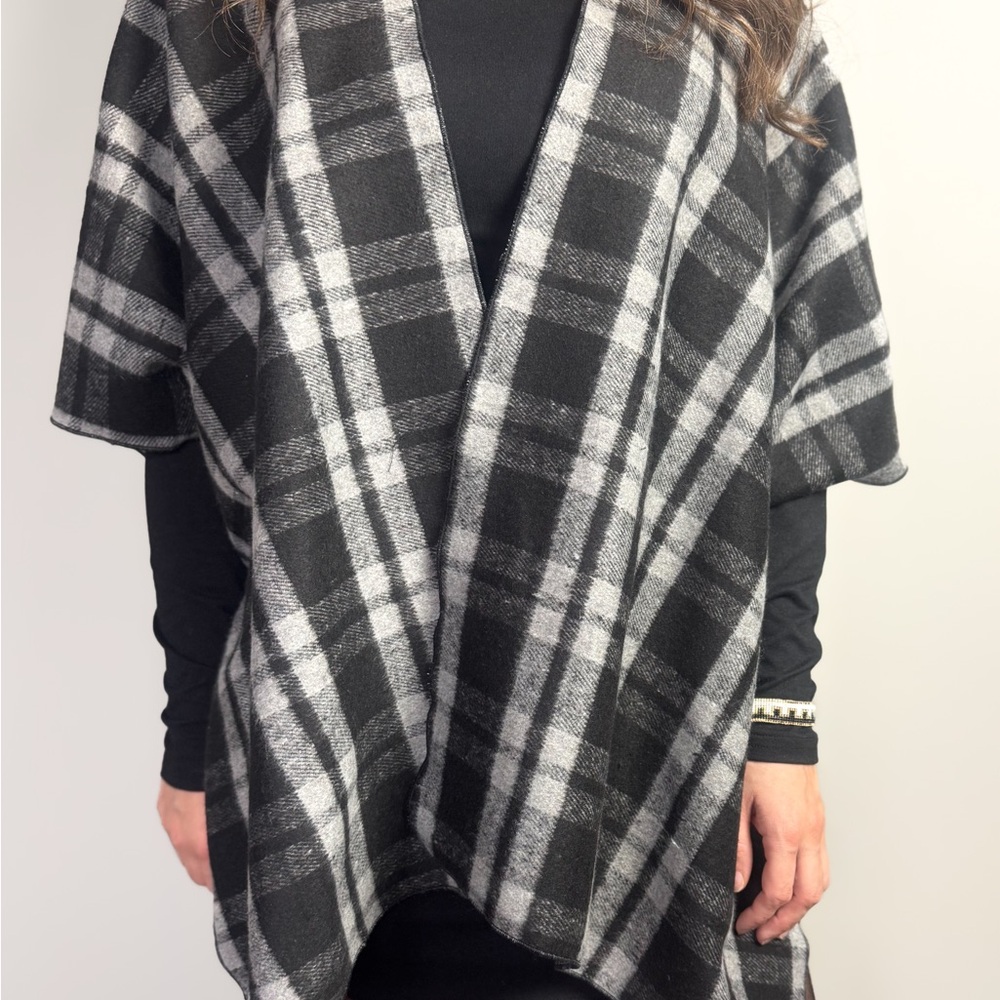 Handmade Black and Gray Shawl